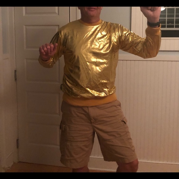 jogal Other - Way chic gold lame’ men’s XL top